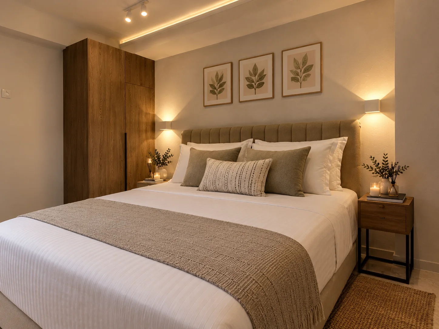 Bedroom with natural materials