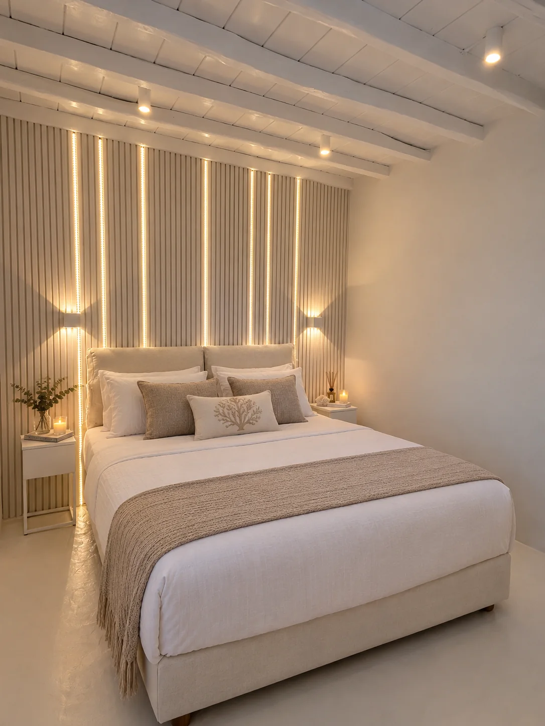 Comfortable bedroom with contemporary design