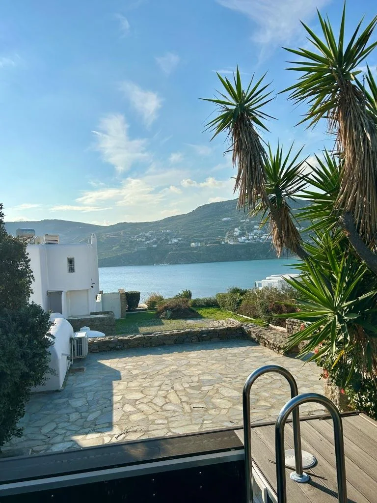 Outdoor view toward the Aegean Sea